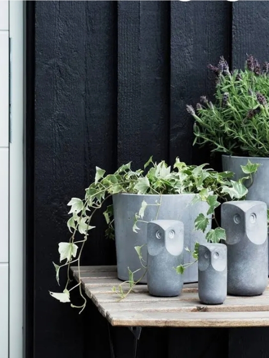 IKEA Other - IKEA TONAD decoration set of 3 Concrete Owls Gray Statue Accents